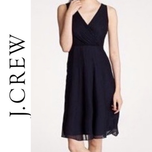 J. Crew Dresses & Skirts - J. CREW Evie Dress In Black 100% Silk Chiffon